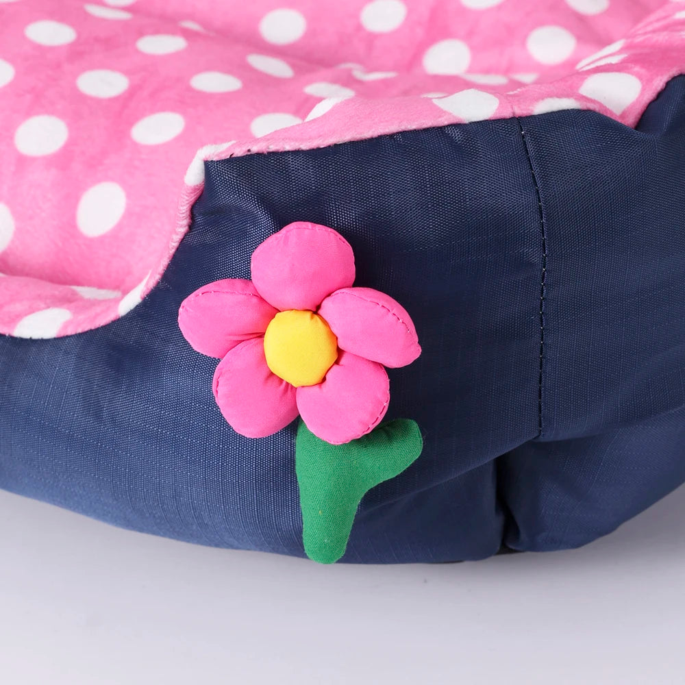 Square Large Dog Bed All Season Flower Soft Small Sofa Kennel for Puppy Mattress Spot Medium Pet Bed